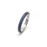 Eternity Silver Joy Band Ring, White Rhodium, Natural White Topaz + Give Joy Gift